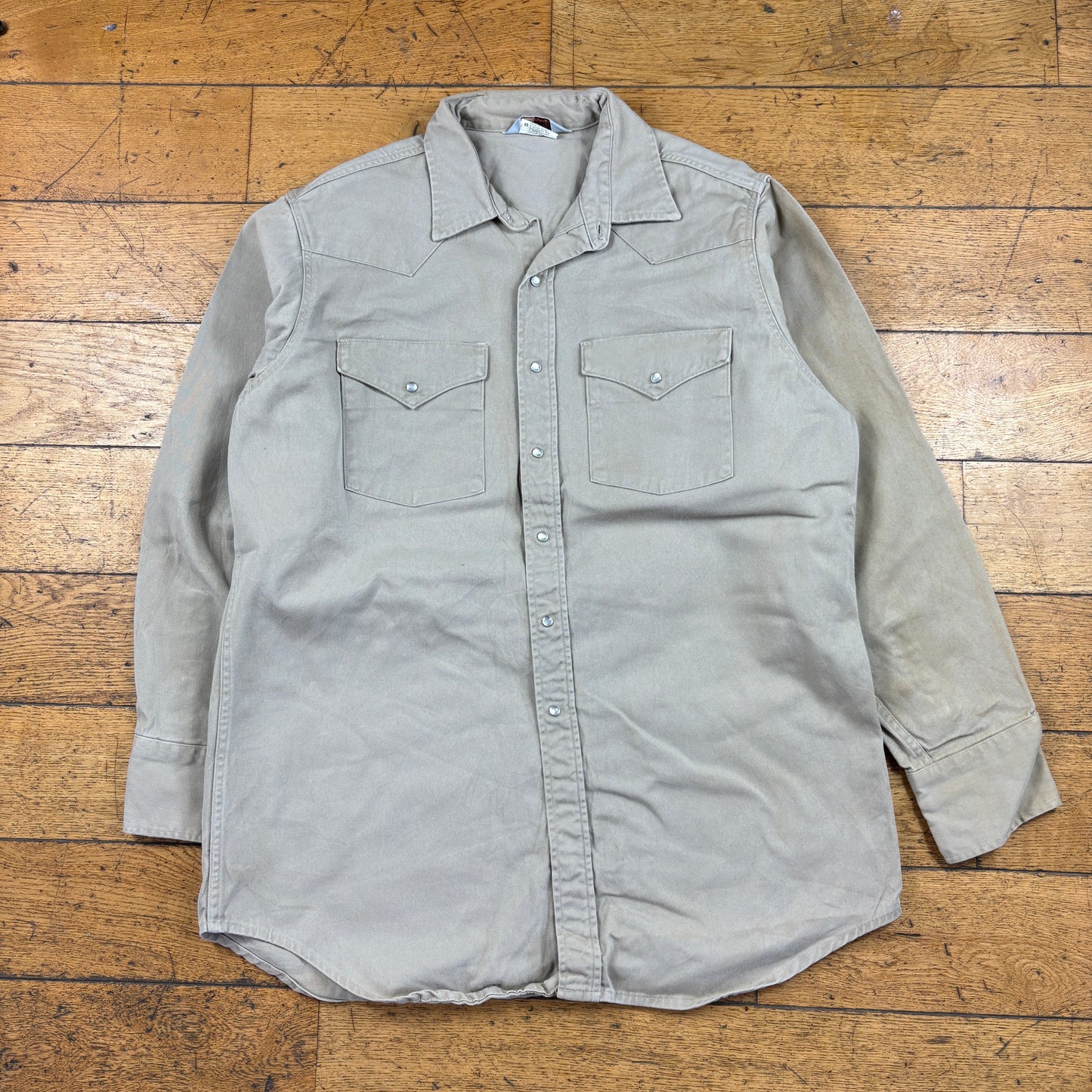 Vintage Carhartt Cream Workwear Western Shirt - XL