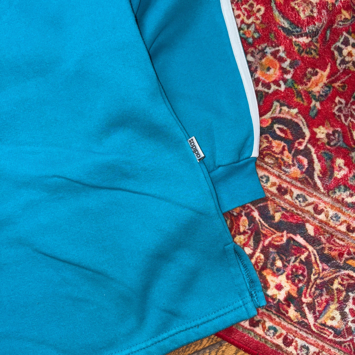 Vintage 90s Adidas Blue Embroidered Sweatshirt - XL