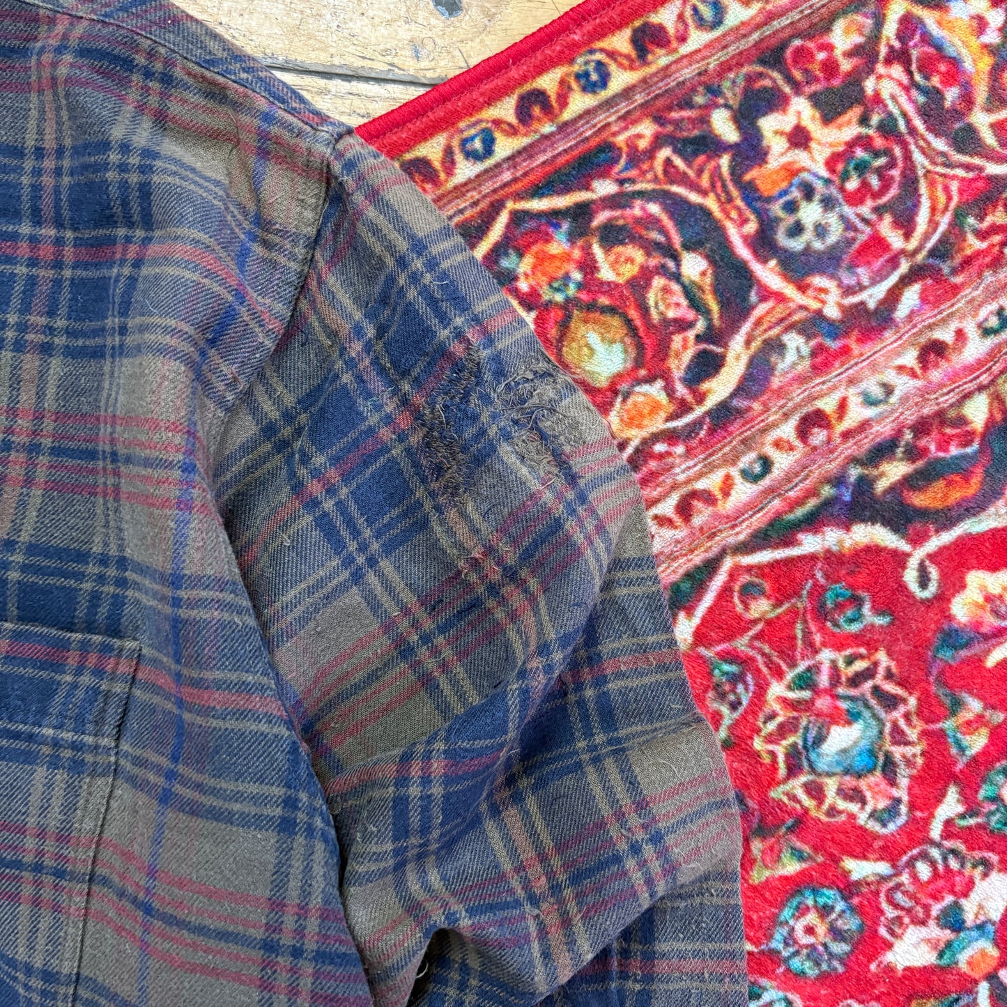 Vintage Timberland Green Blue Check Shirt - 2XL