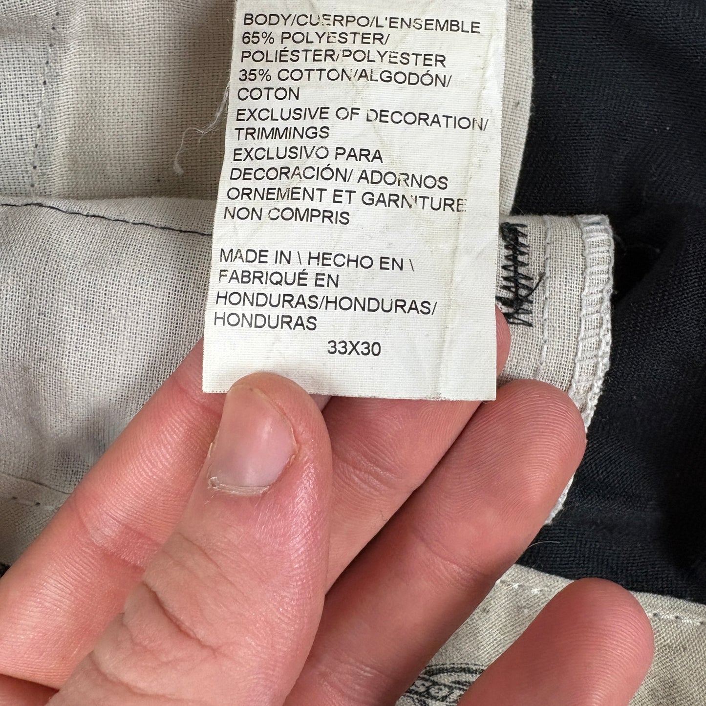 Vintage Dickies 874 Black Baggy Skate Chino Trousers - 33