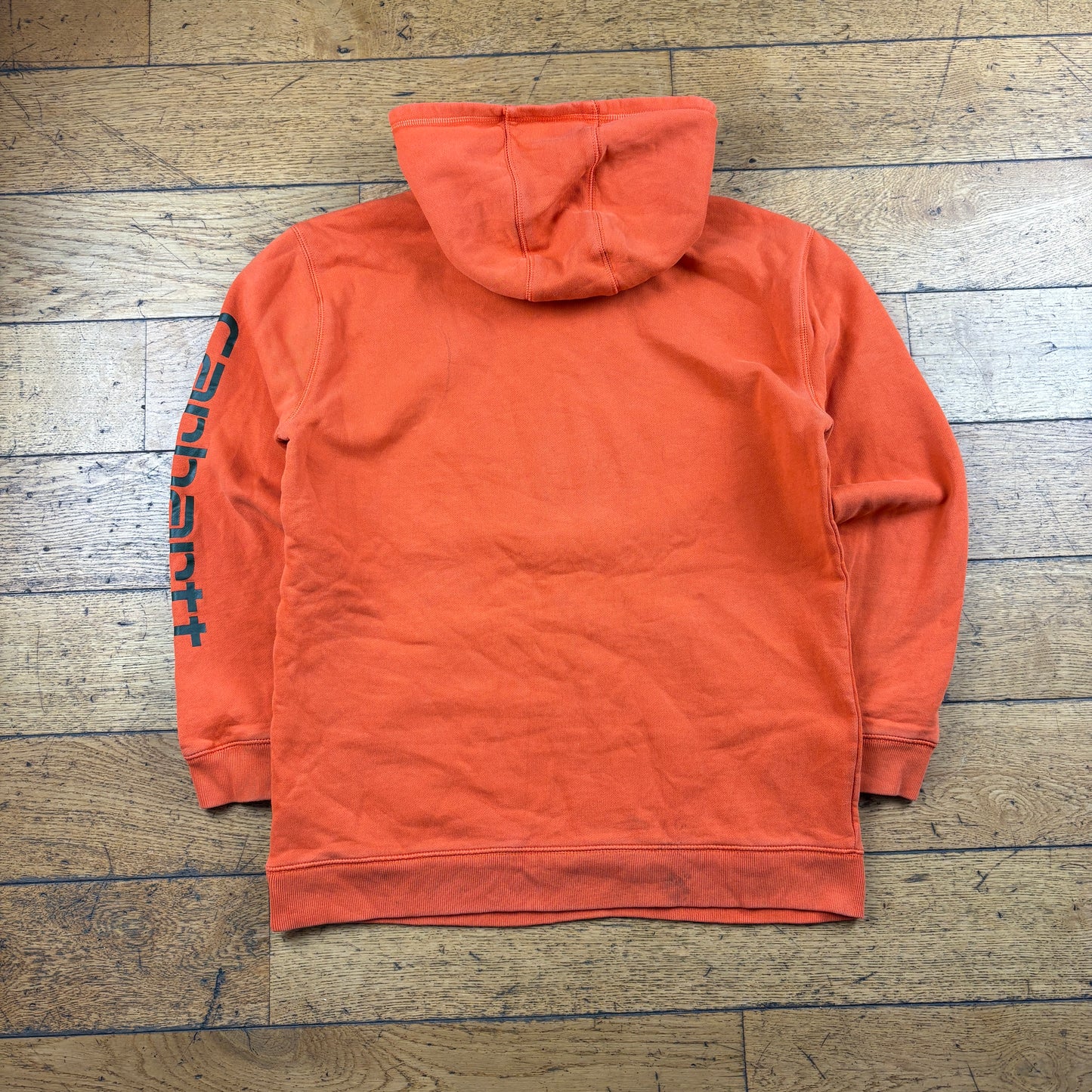 Vintage Carhartt Womens Orange Hoodie Sweatshirt - XL