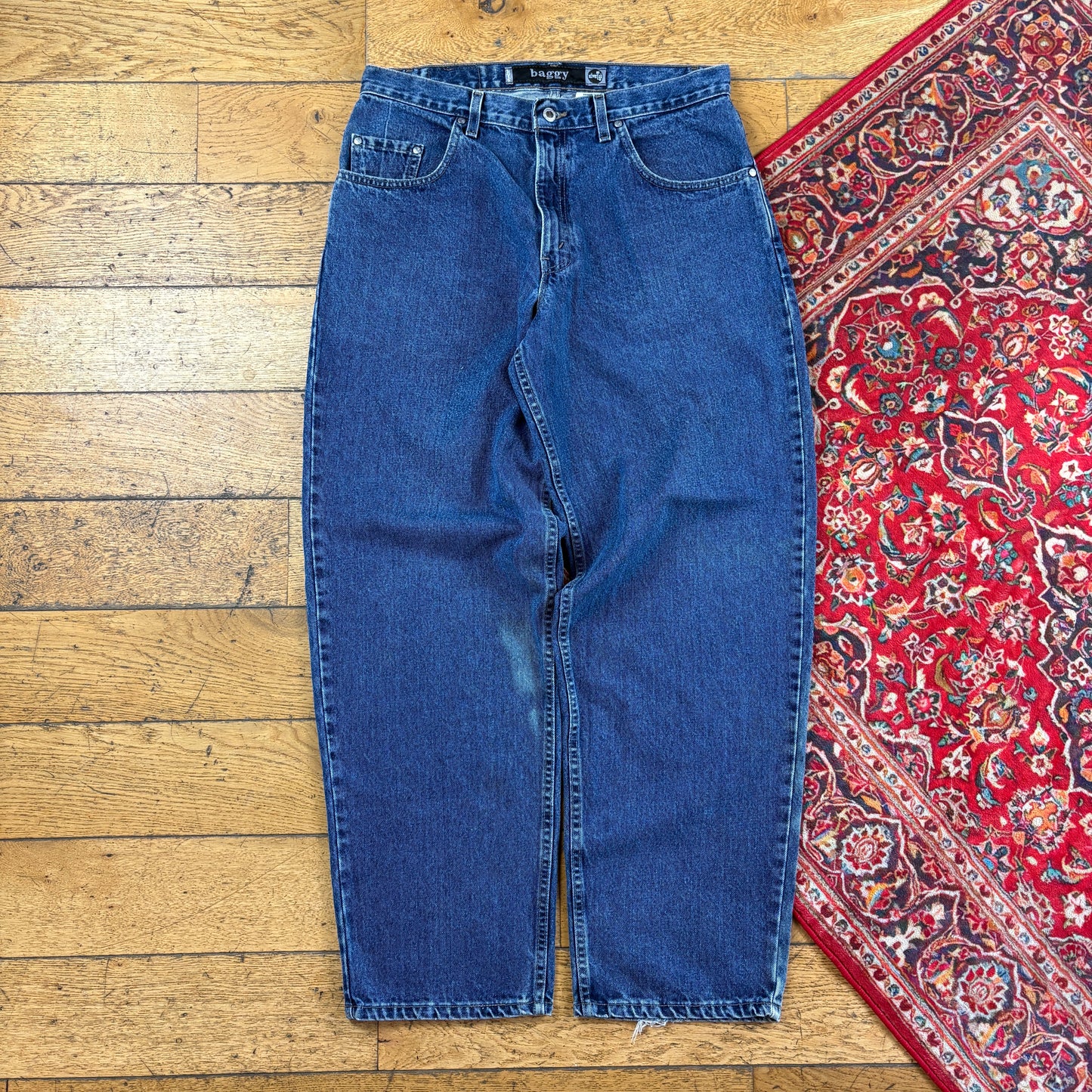 Vintage Levis Silver Tab 1998 Blue Hip Hop Baggy Jeans - 34