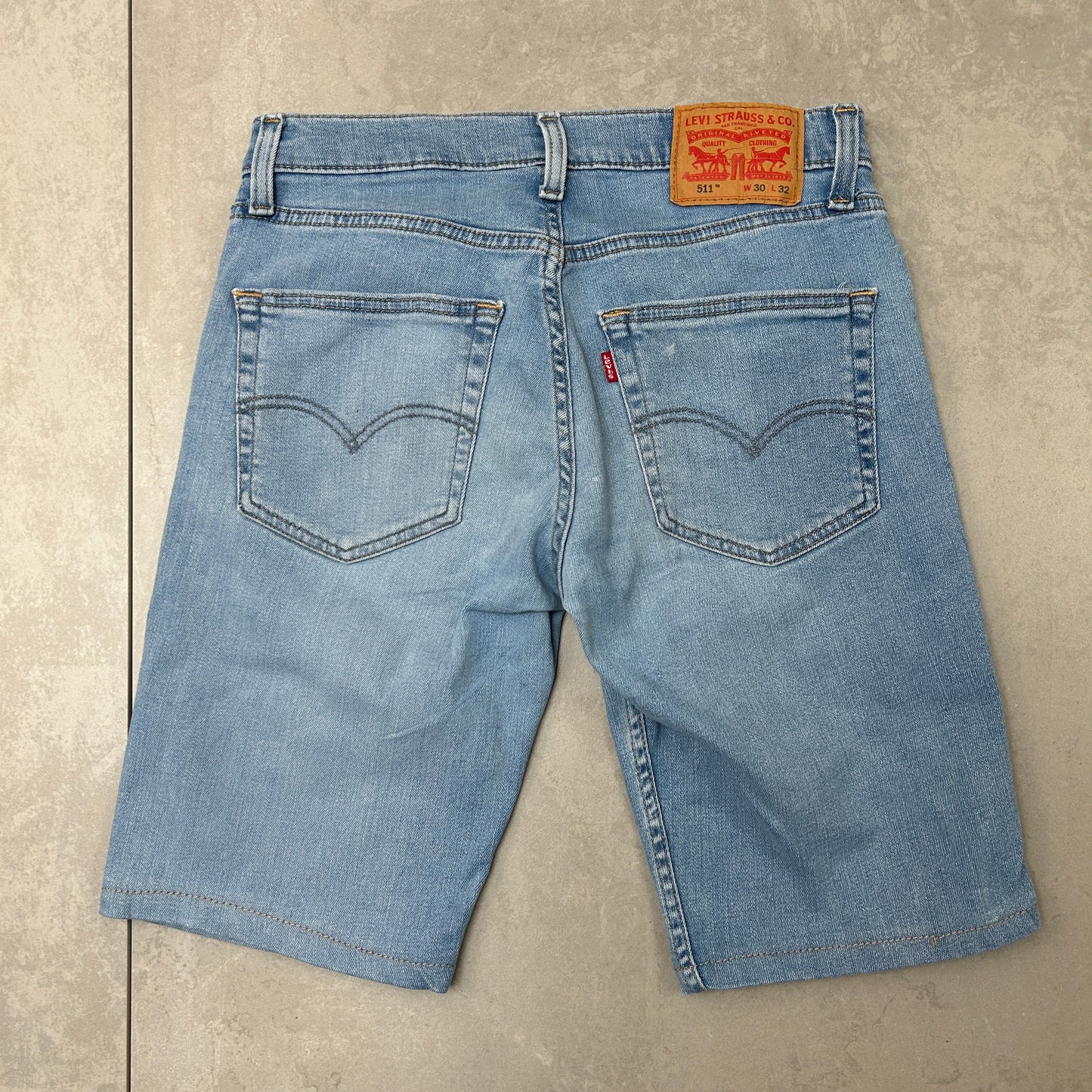 Vintage Levis 511 Slim Blue Denim Shorts - 30