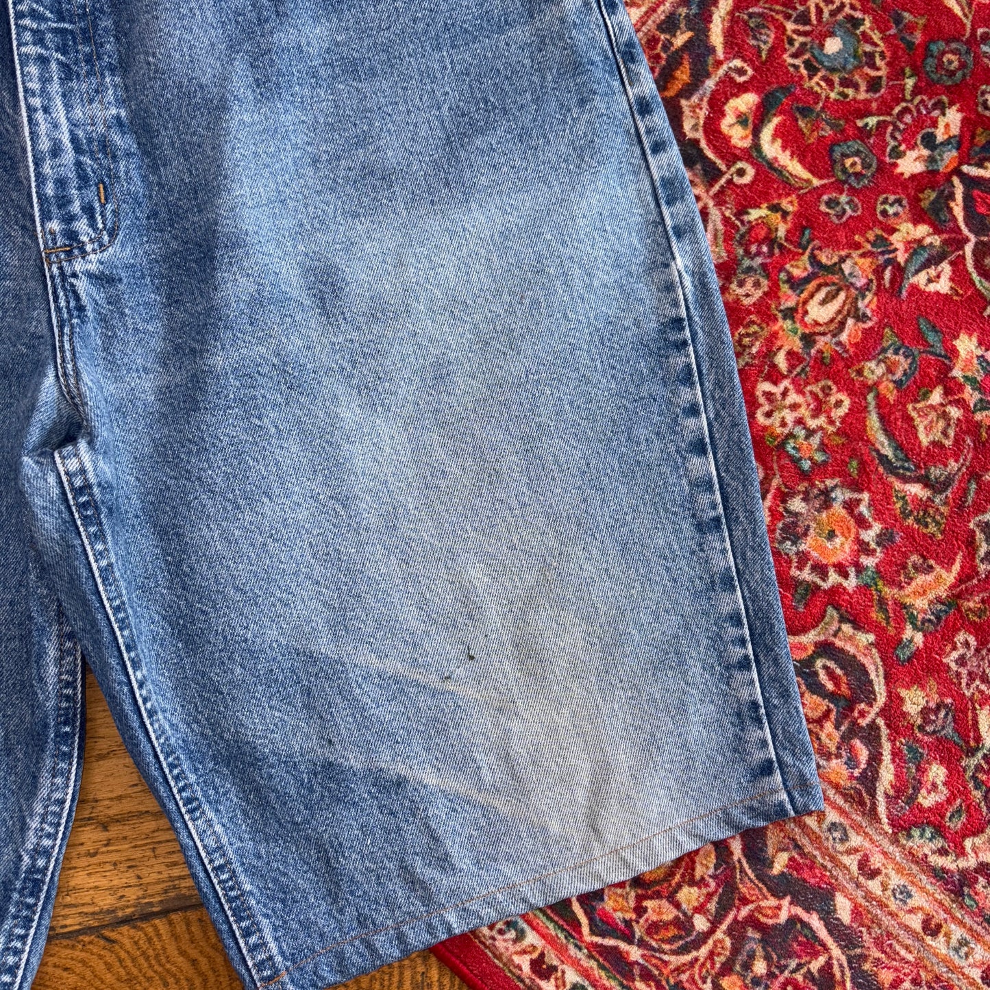 Vintage Carhartt Workwear Baggy Blue Carpenter Shorts - 44