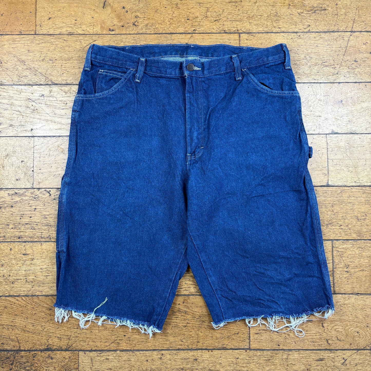 Vintage Dickies Workwear Carpenter Blue Baggy Shorts - 38