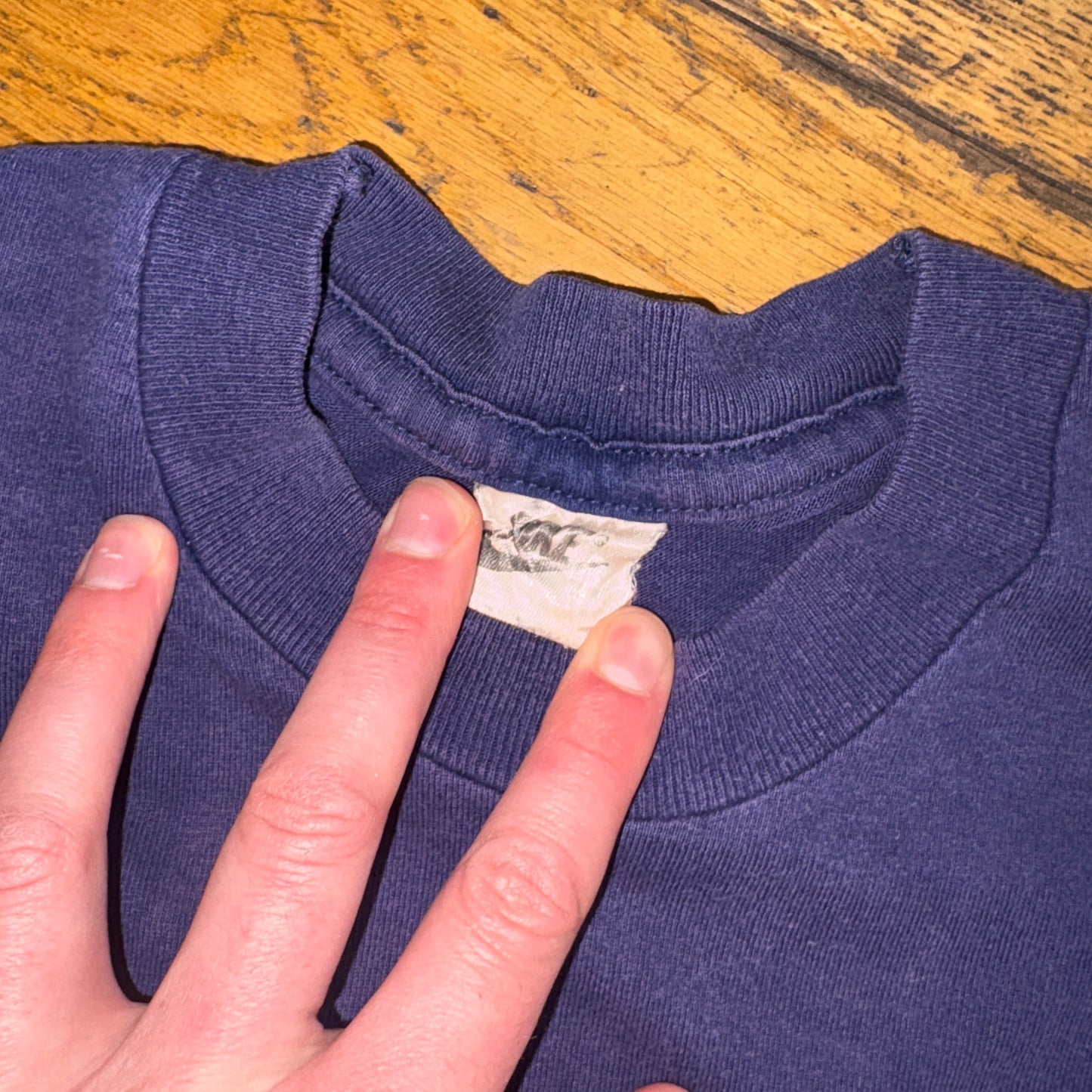 Vintage 90s Nike Navy Blue Single Stitch Graphic T-Shirt - XS