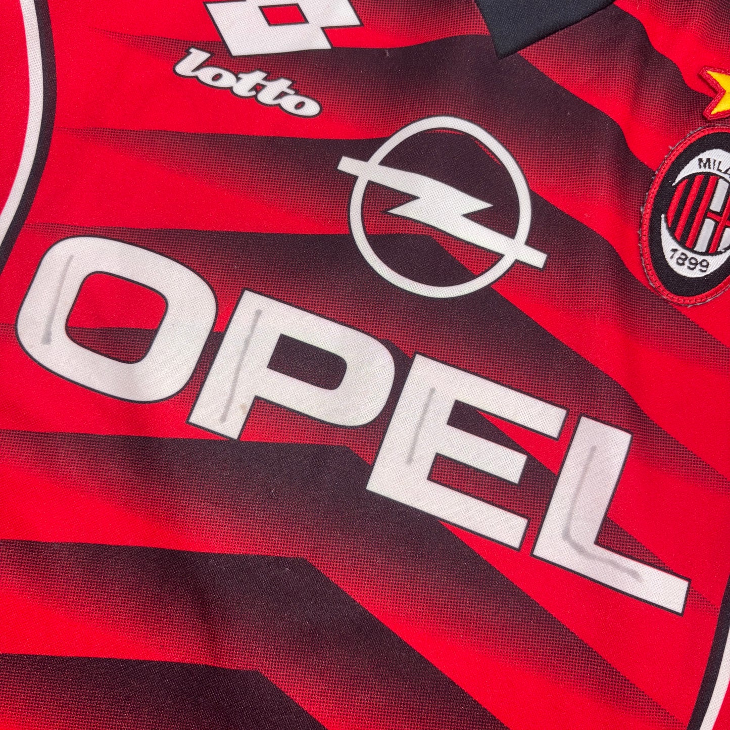 Vintage Lotto AC Milan Red Football Polo Shirt - XS