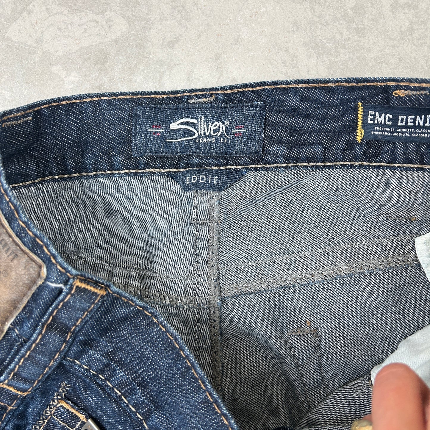Vintage Embroidered Hip Hop Straight Blue Jeans - 32
