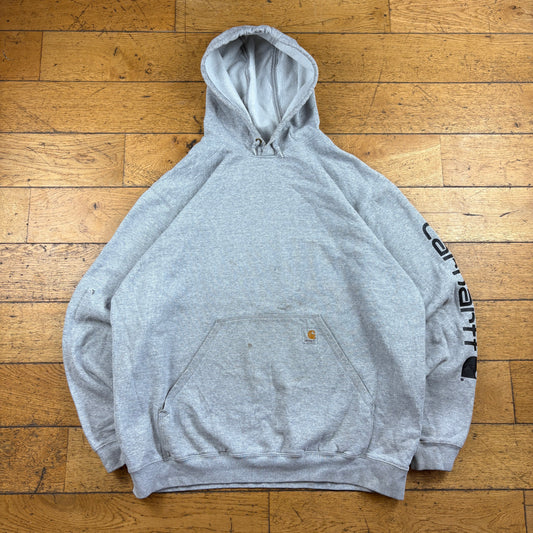 Vintage Carhartt Grey Hoodie Sweatshirt - XL