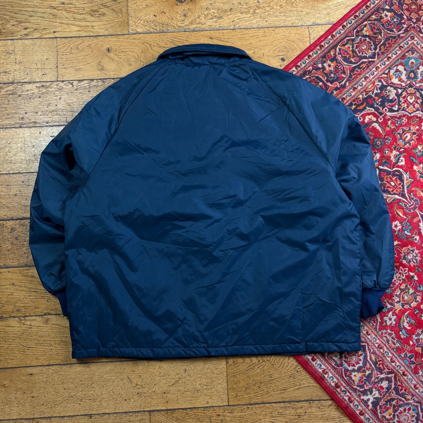 Vintage Black Fire Dept Nylon Coach Harrington Jacket - XXL