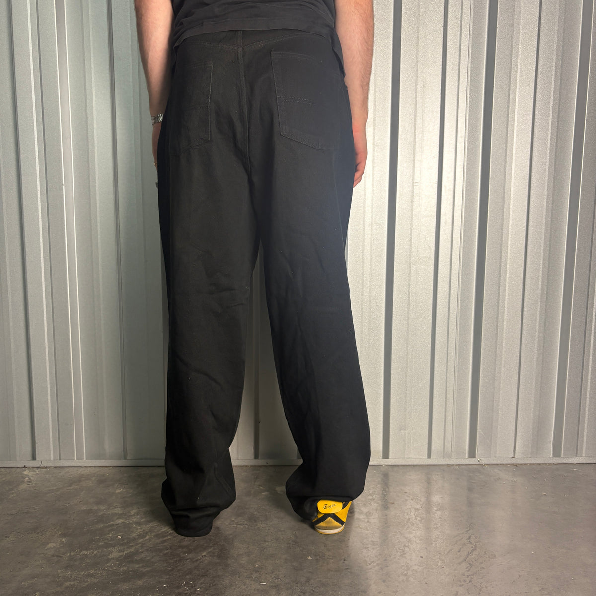 Tommy Hilfiger Black Denim Hip Hop Y2K Baggy Jeans - 38R