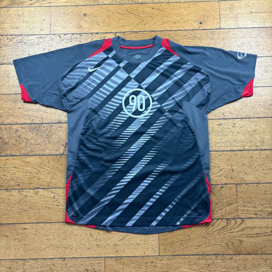 Vintage Nike T90 Football Grey T-Shirt - M