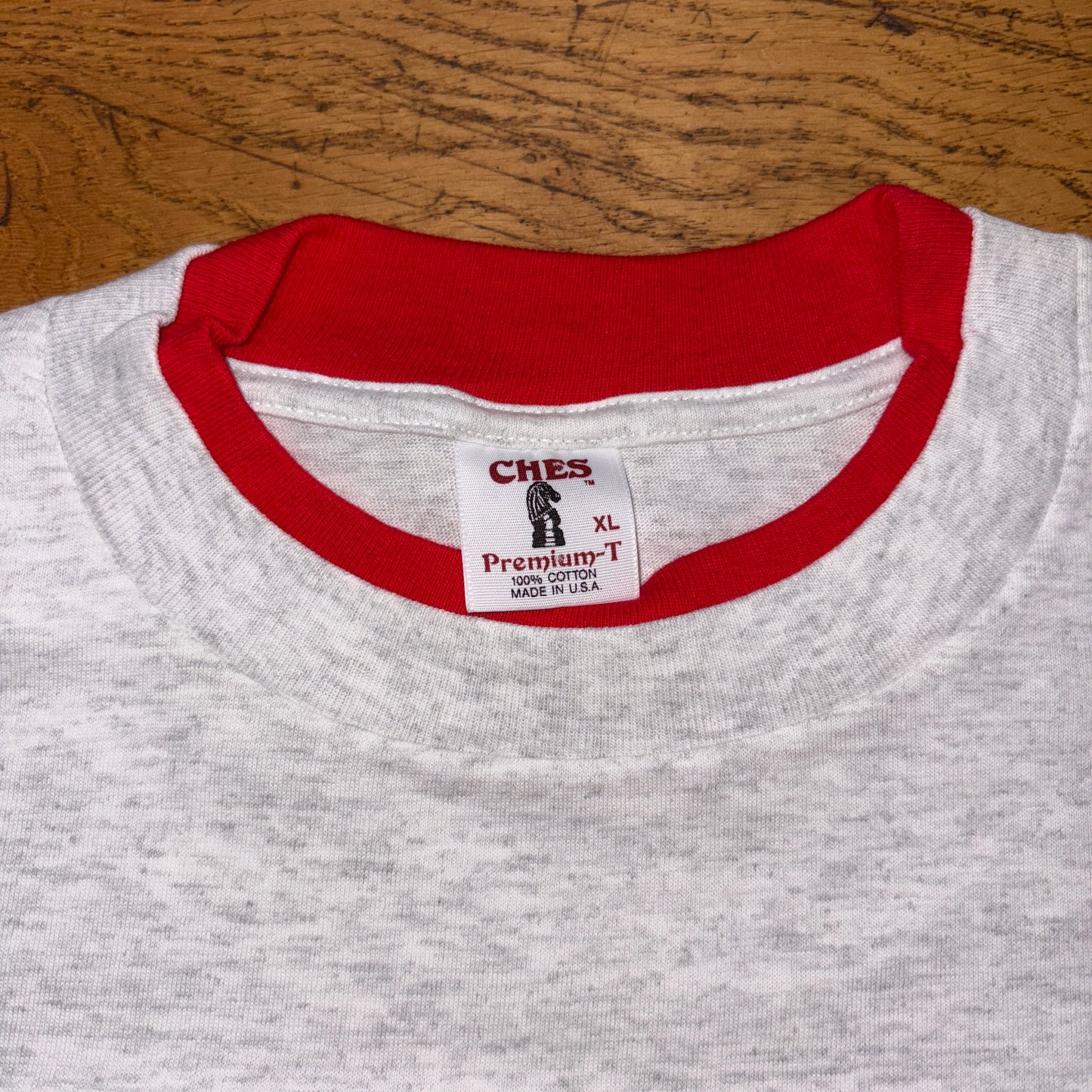 Vintage 90s Buckeyes Ringer Grey Graphic T-Shirt - XL