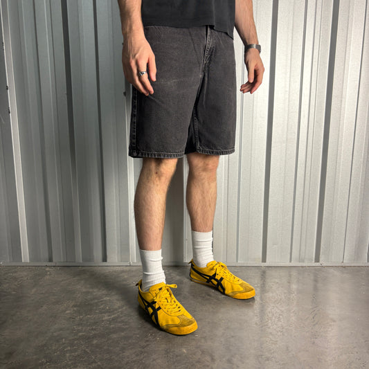Levis 550 Black Baggy Denim Shorts - 34