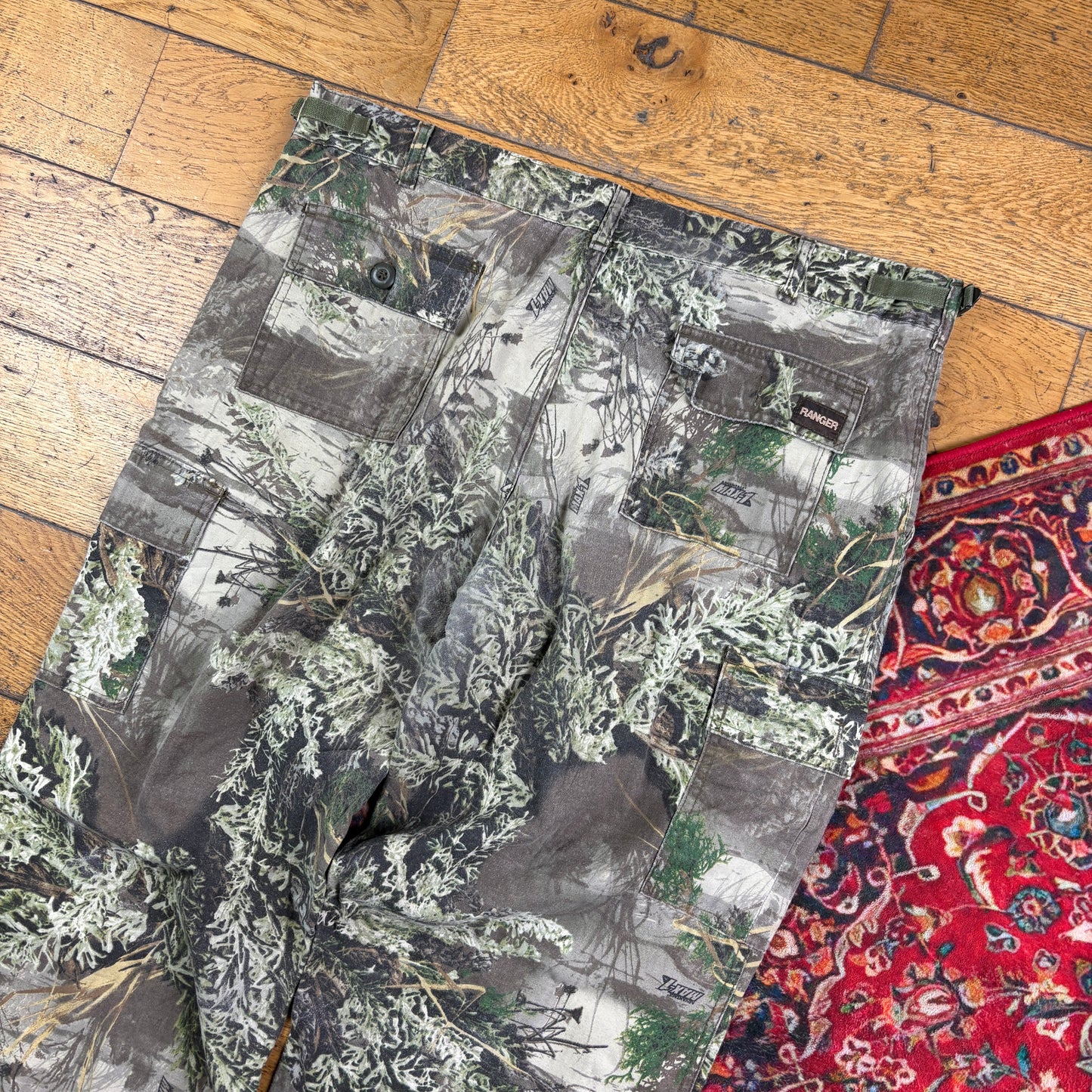 Vintage Real Tree Camo Green Hunting Workwear Trousers - 38