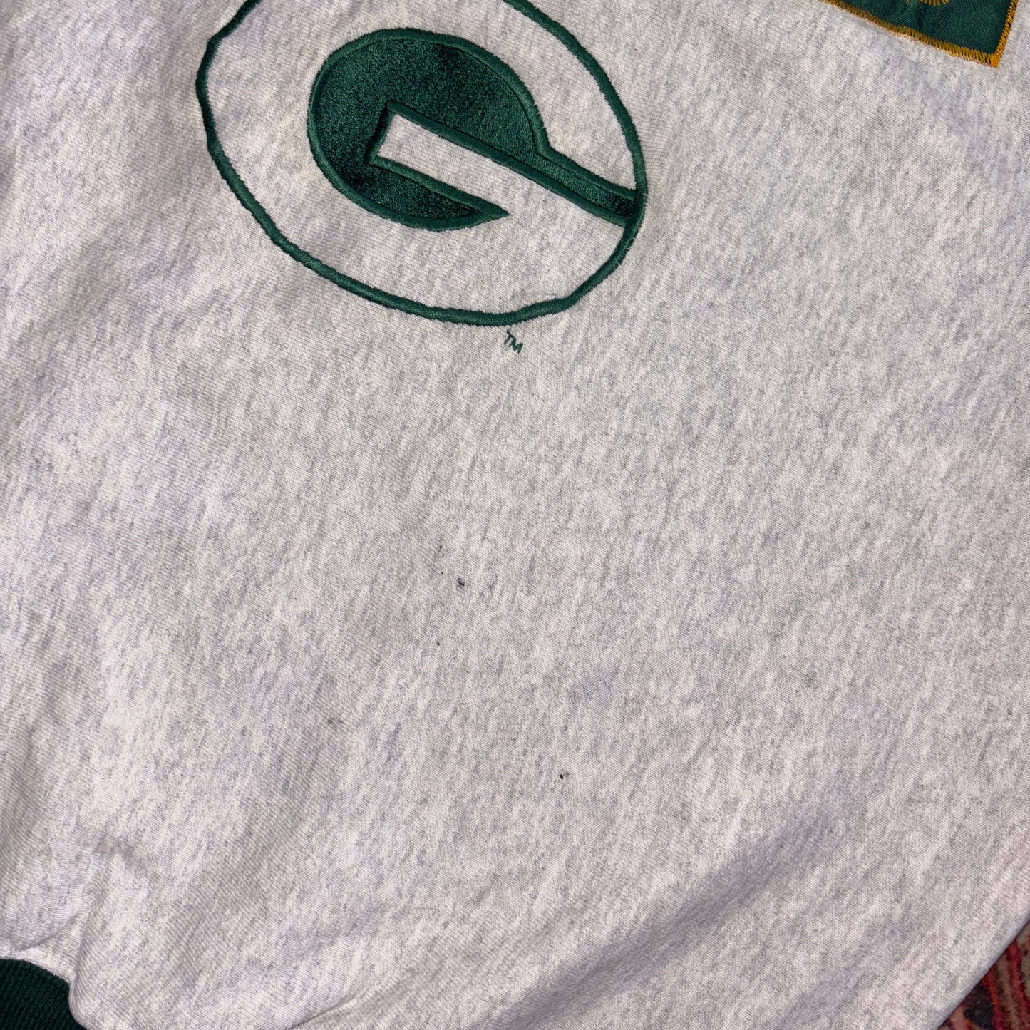 Vintage 90s NFL Packers Grey Embroidered Sweatshirt - L