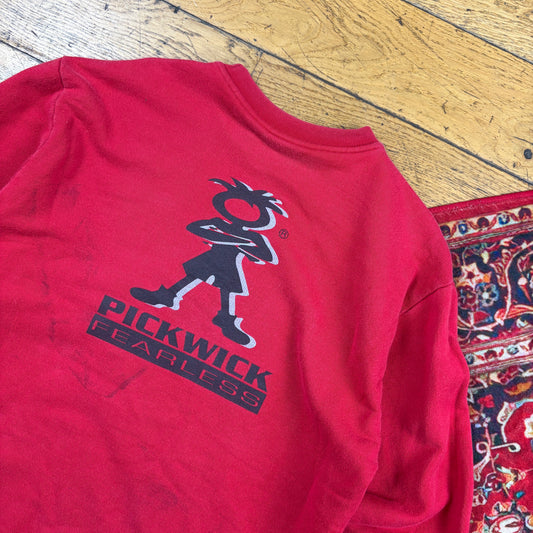 Vintage Pickwick Red Graphic Sweatshirt - M