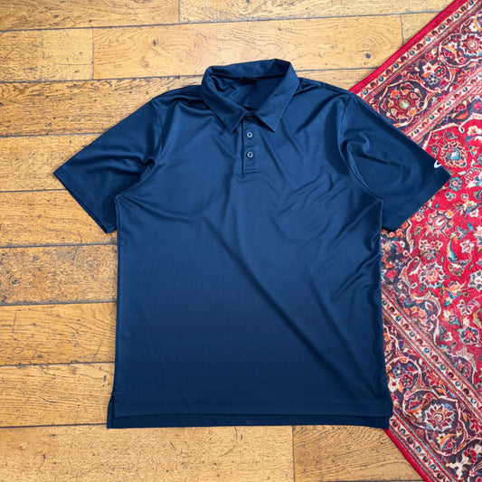 Vintage Oakley Navy Golf Embroidered Sports Polo Shirt - L