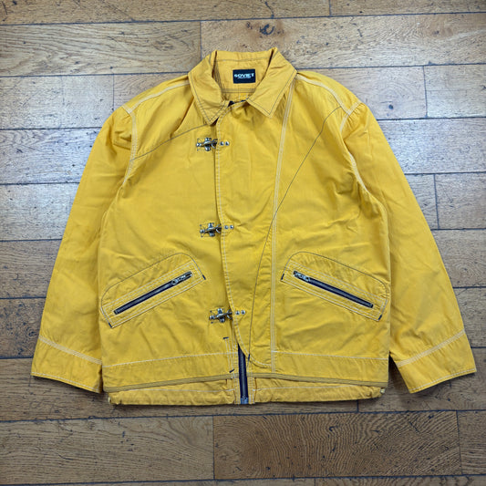 Vintage Soviet Urban Tribe Yellow Fireman Clasp Jacket Coat - XL