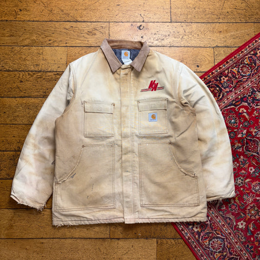 Vintage Carhartt Brown Cream Arctic Workwear Jacket - XL