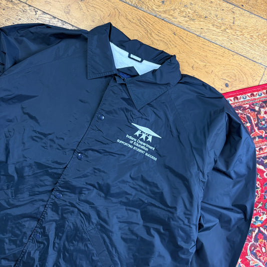 Vintage Dark Navy Nylon Coach Harrington Jacket - 3XL