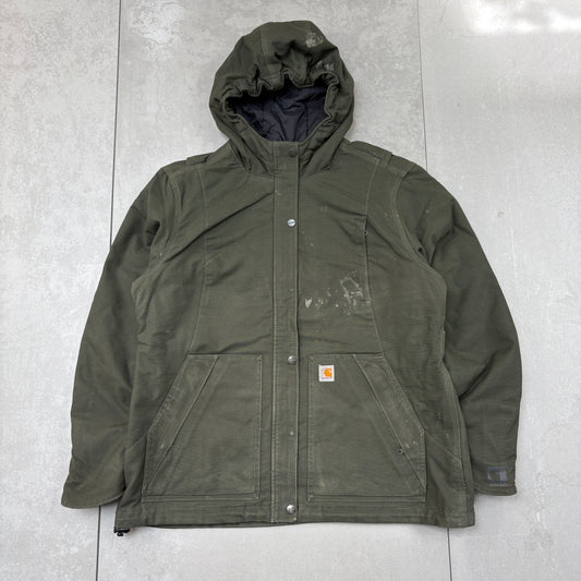 Vintage Carhartt Green Active Workwear Jacket - M