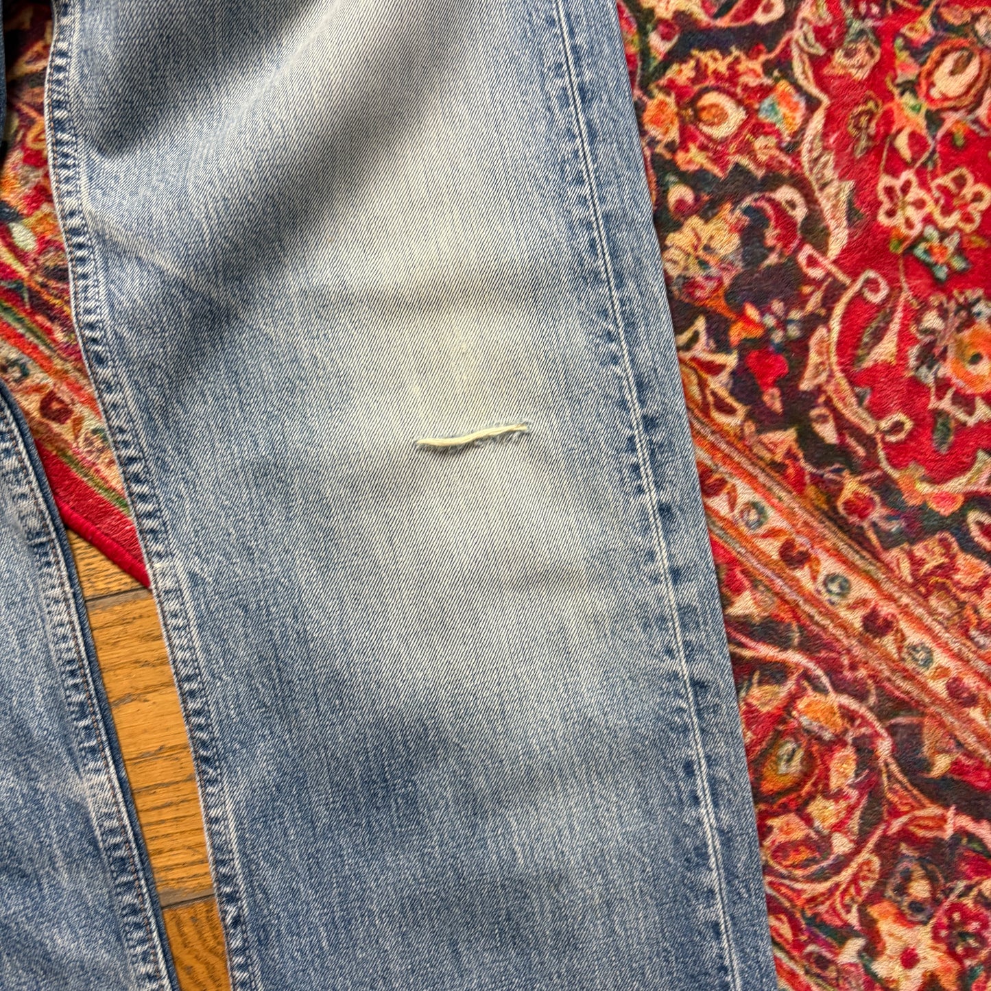 Vintage Levis 501 Straight Blue Denim Jeans - 32R