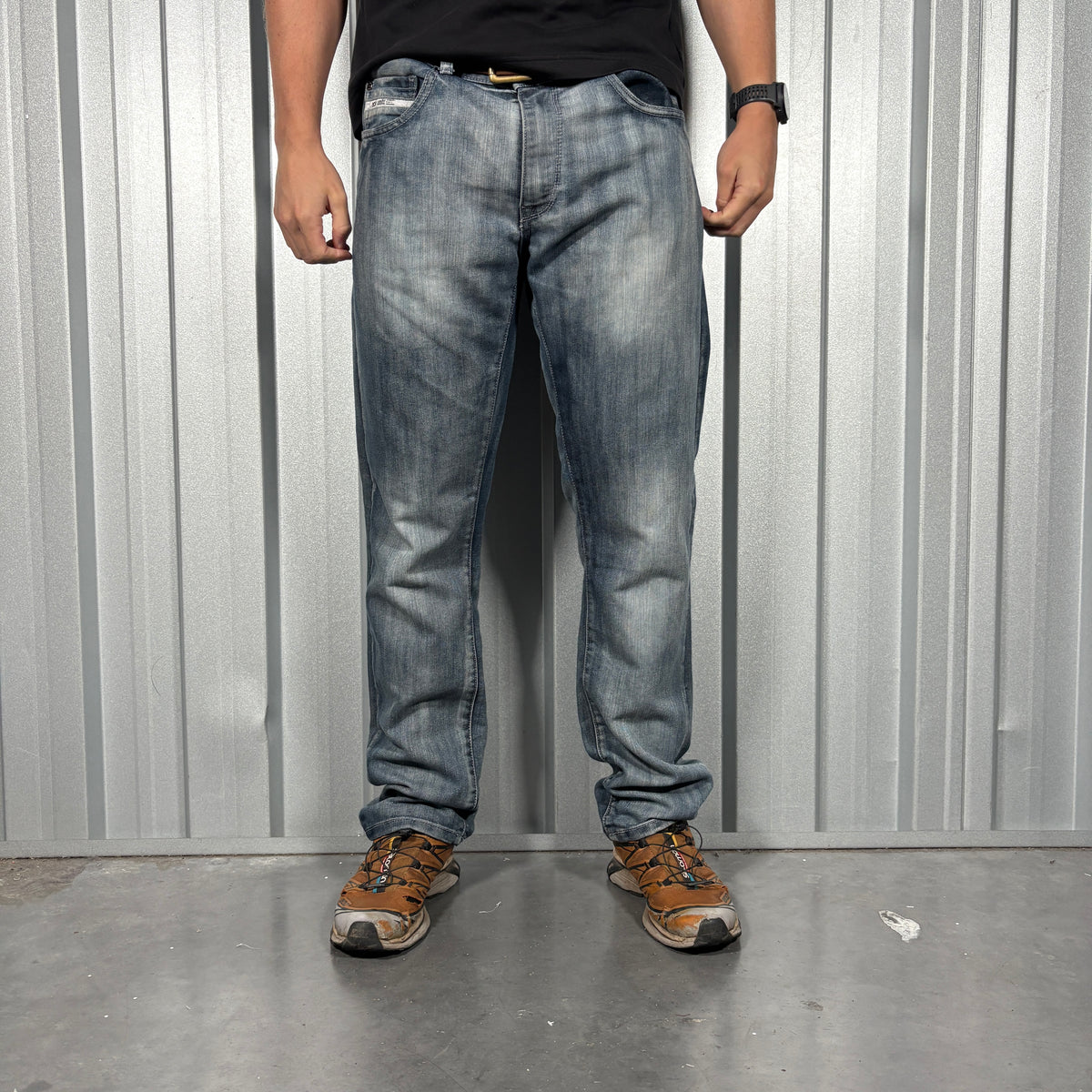 Ecko Unltd Blue Y2K Hip Hop Embroidered Straight Jeans - 36R