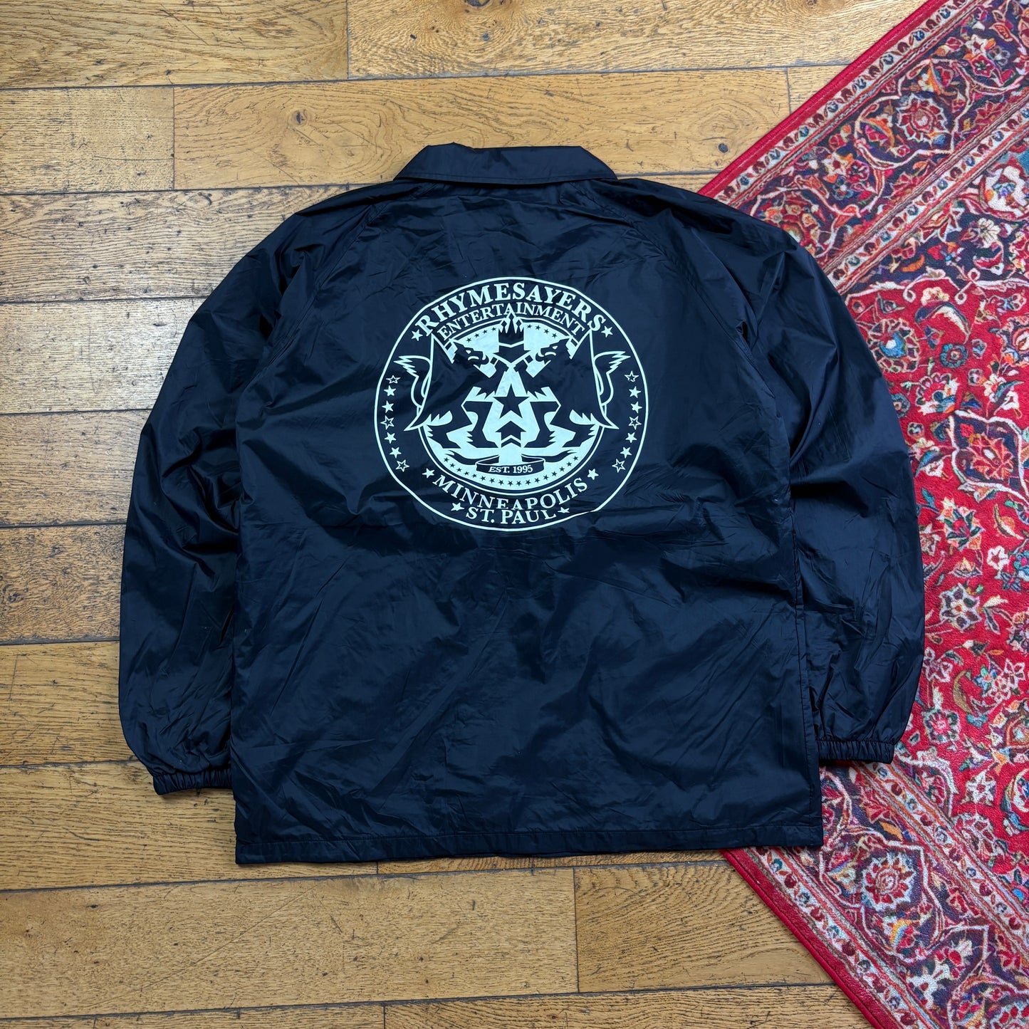 Vintage Black Nylon Coach Harrington Jacket - M