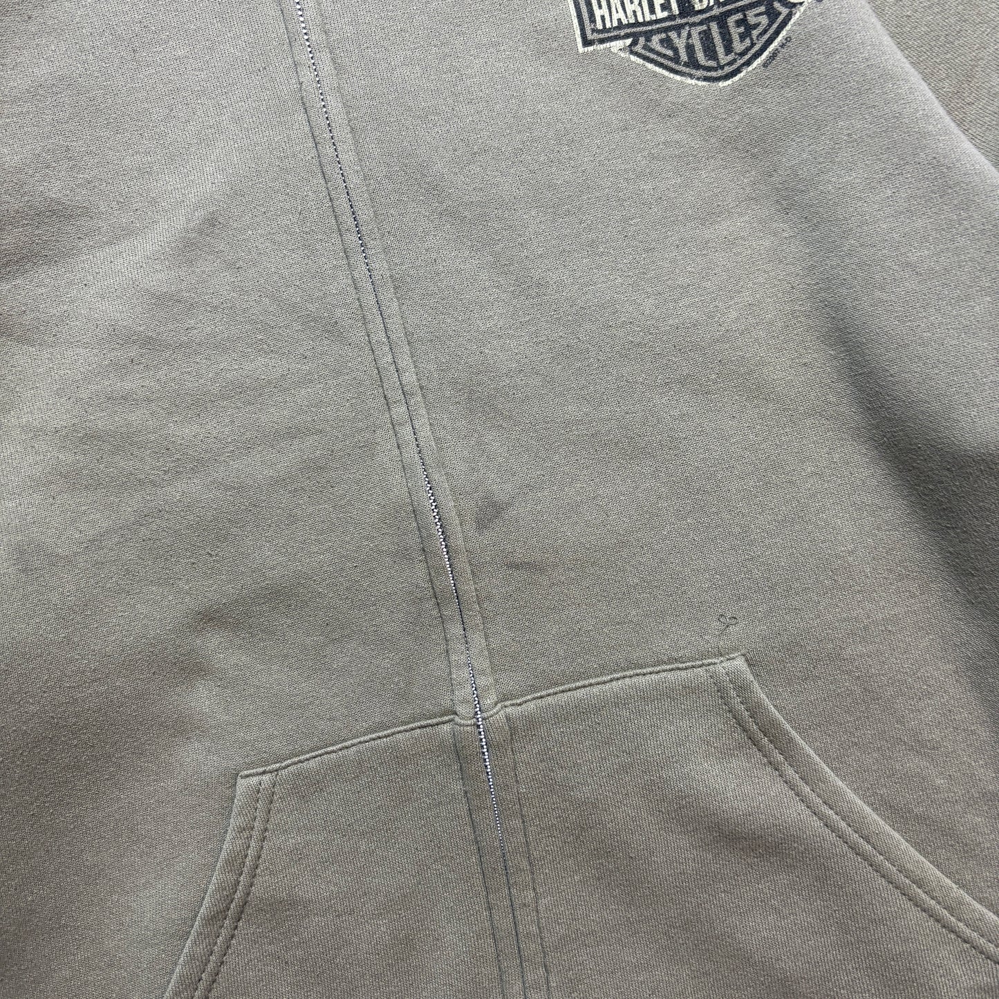 Vintage Harley Davidson Green Hoodie Sweatshirt - M