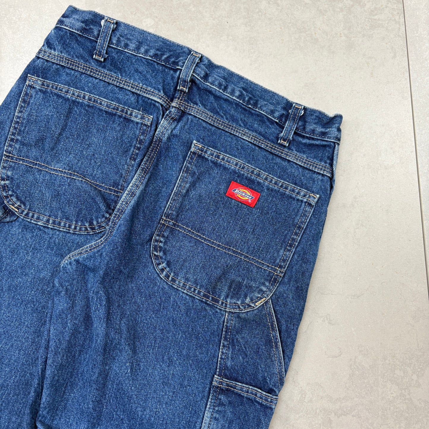 Vintage Dickies Workwear Blue Carpenter Baggy Jeans - 32