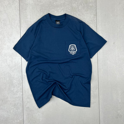 Vintage Single Stitch Pocket Navy T-Shirt - Medium