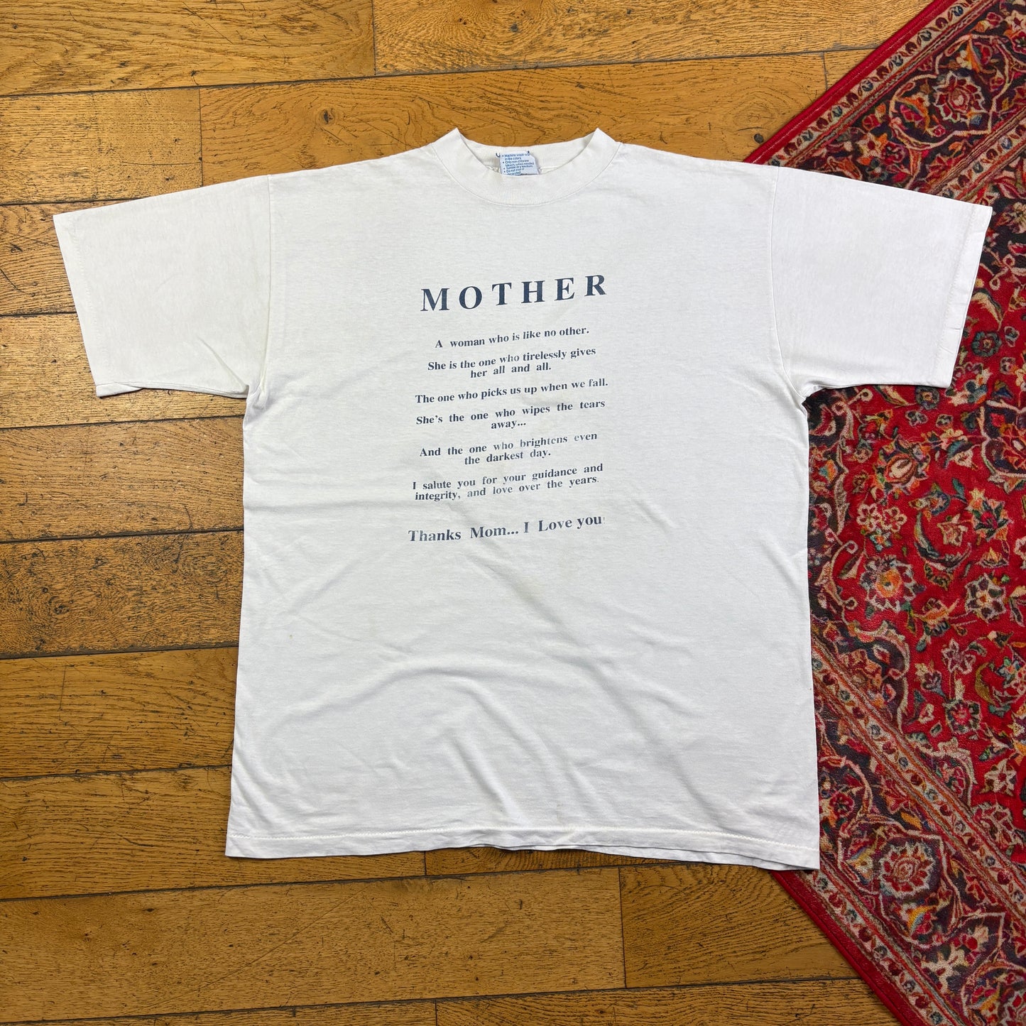 Vintage 90s Mother White Single Stitch Graphic T-Shirt - XL