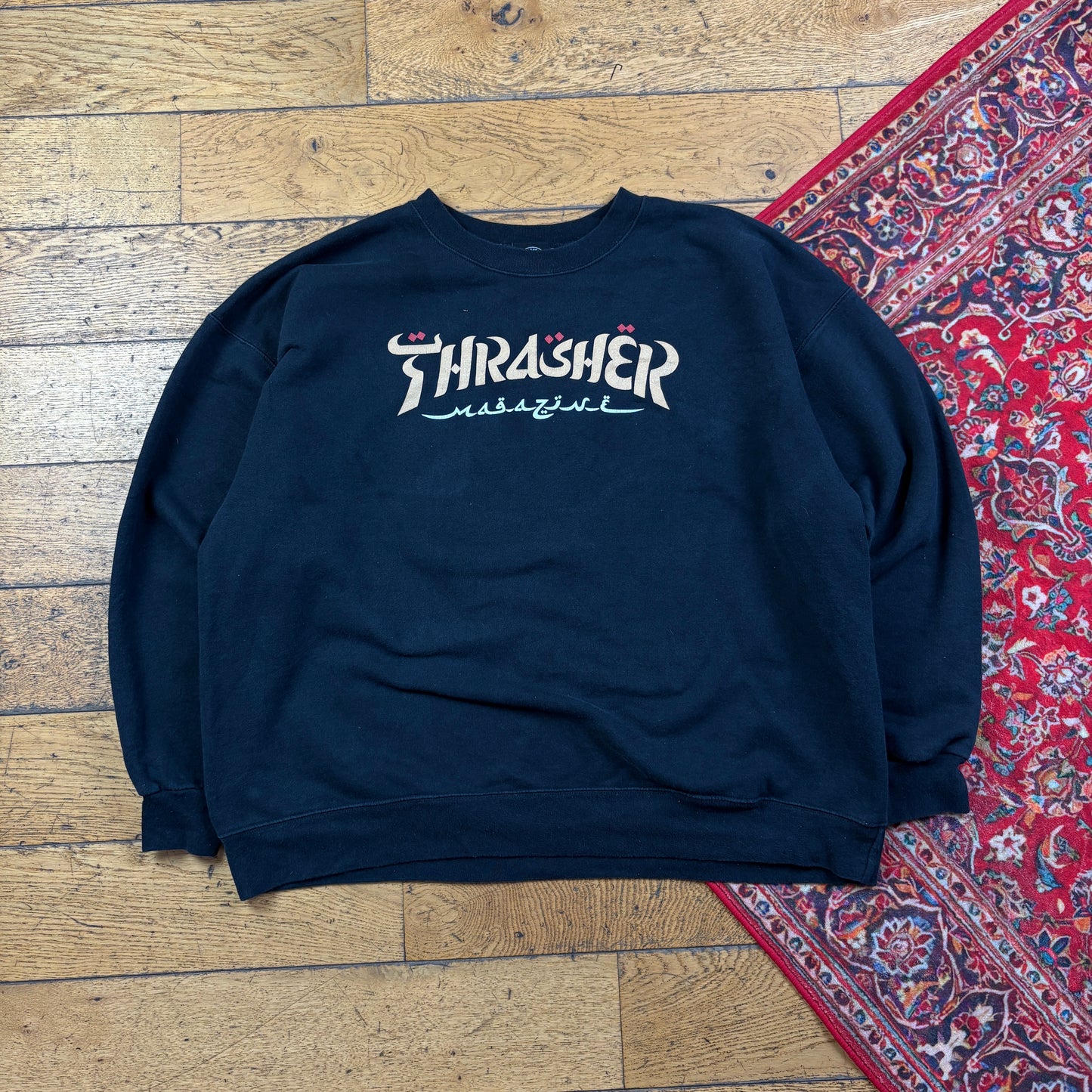 Vintage Thrasher Black Skate Sweatshirt - XL