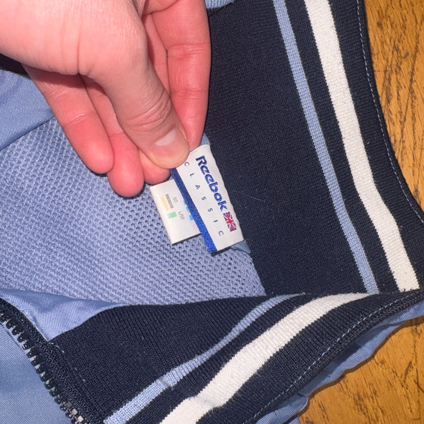 Vintage Reebok Blue Tracksuit Track Shell Windbreaker Jacket - M