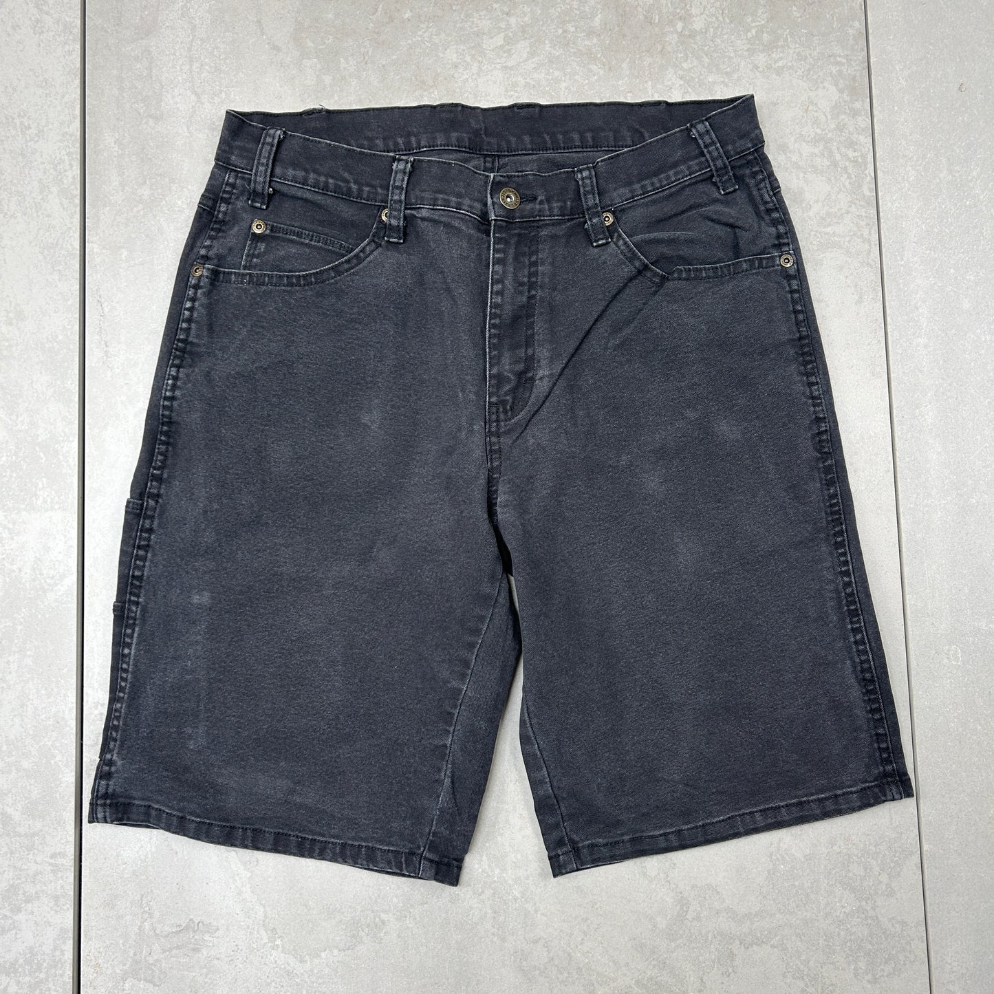 Vintage Dickies Workwear Carpenter Black Baggy Shorts - 32