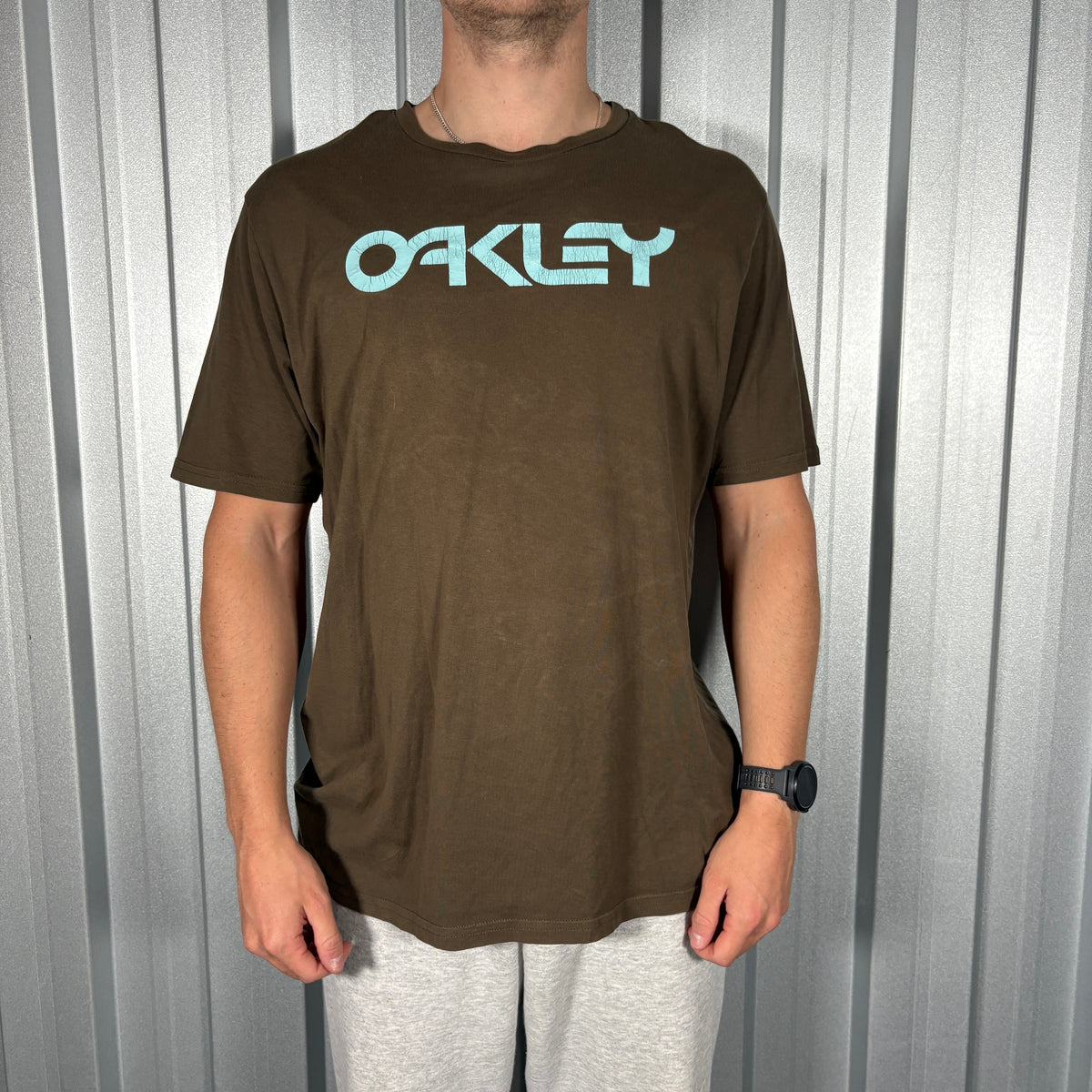 Oakley Brown Graphic T Shirt - XL