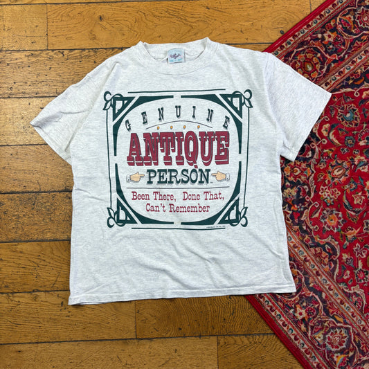 Vintage 1993 Funny Grey Single Stitch Graphic T-Shirt - M