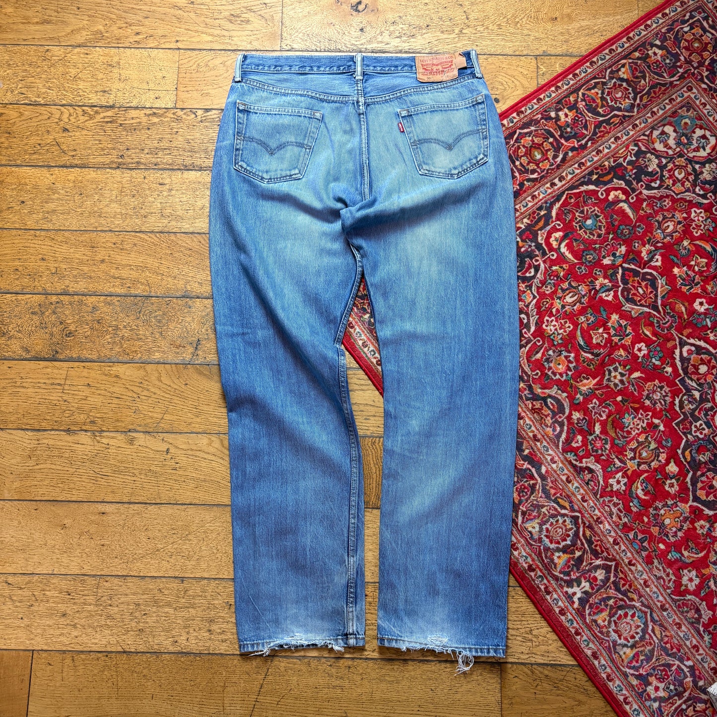 Vintage Levis 501 Straight Blue Denim Jeans - 38L