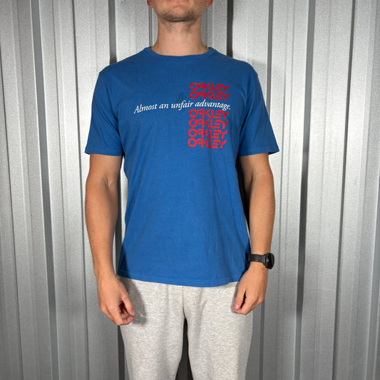 Oakley Blue Graphic T Shirt - S
