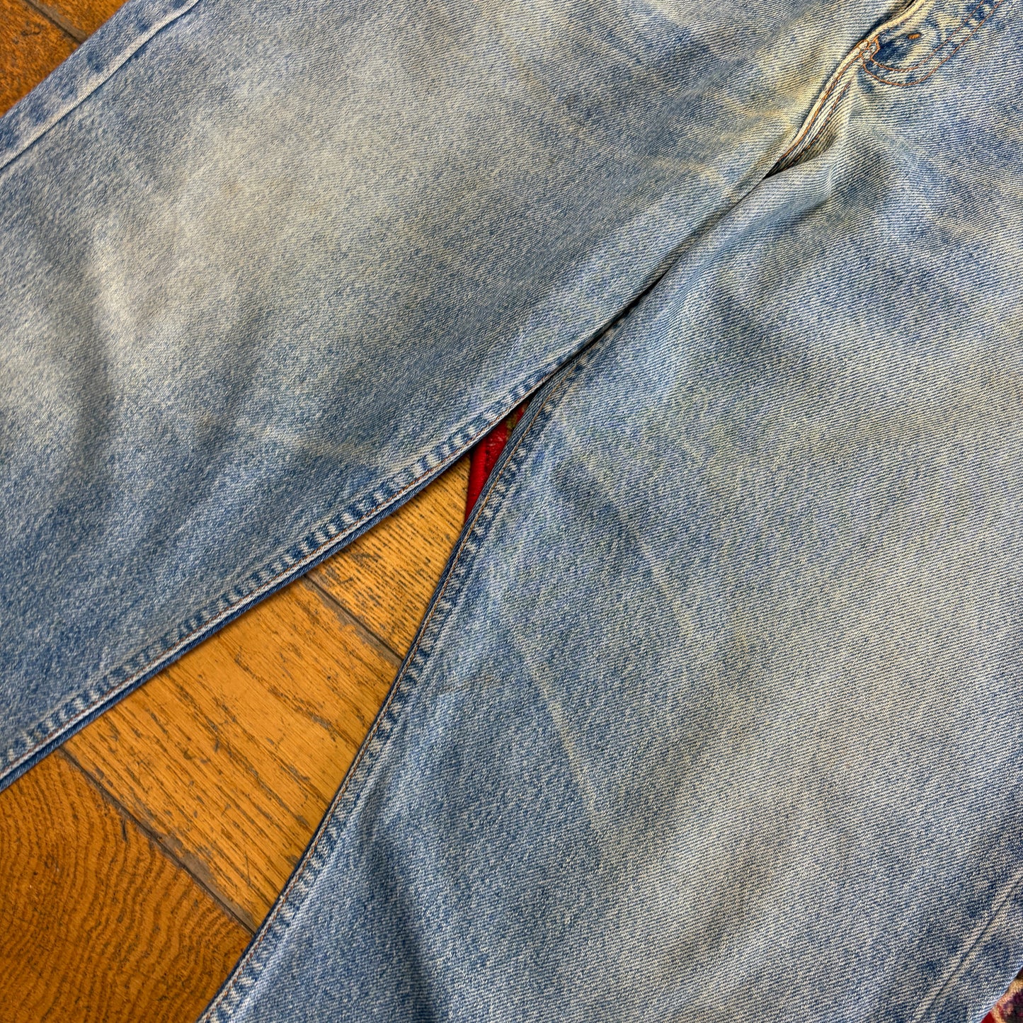 Vintage Levis 615 Orange Tab Straight Blue Denim Jeans - 38R
