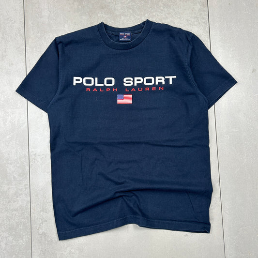Vintage Ralph Lauren Polo Sport Navy Graphic T-Shirt - S