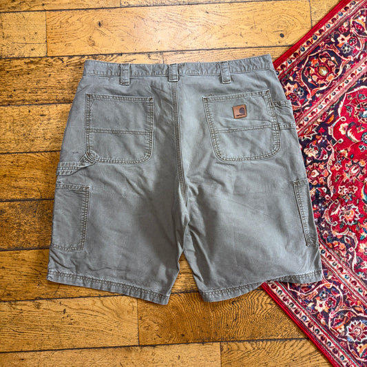 Vintage Carhartt Brown Workwear Baggy Carpenter Shorts - 38