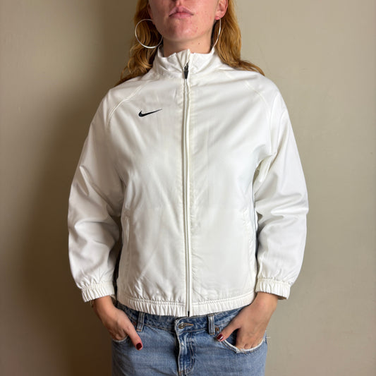 Vintage Nike White Tracksuit Track Womens Jacket - M