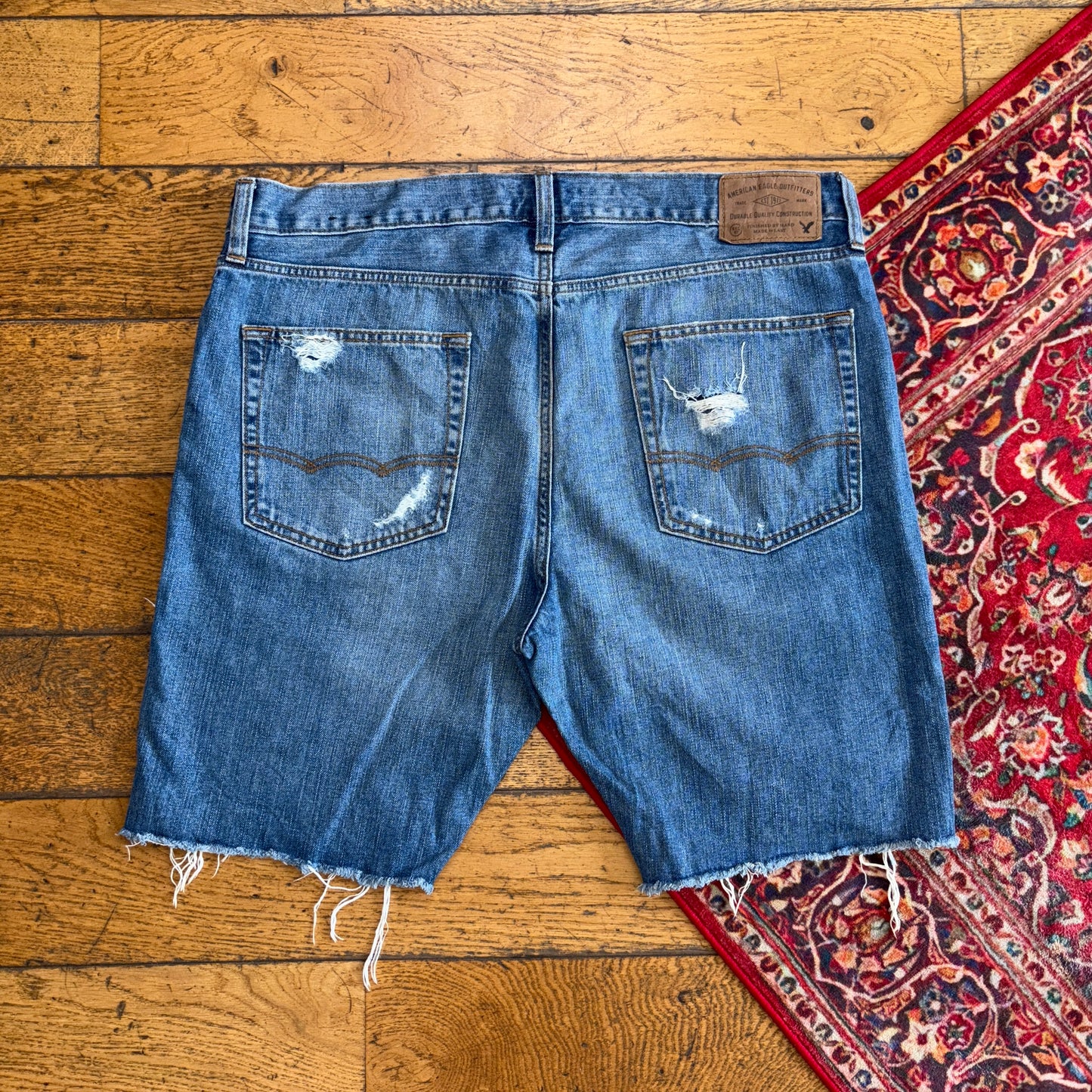 Vintage Blue Denim Shorts - 38