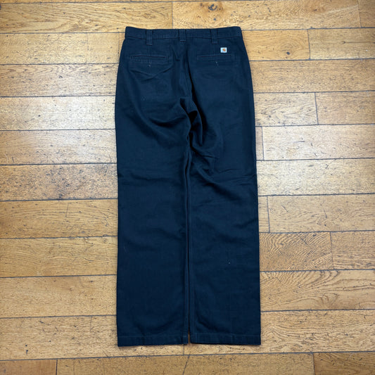 Vintage Carhartt Black Chino Baggy Skate Trousers - 34