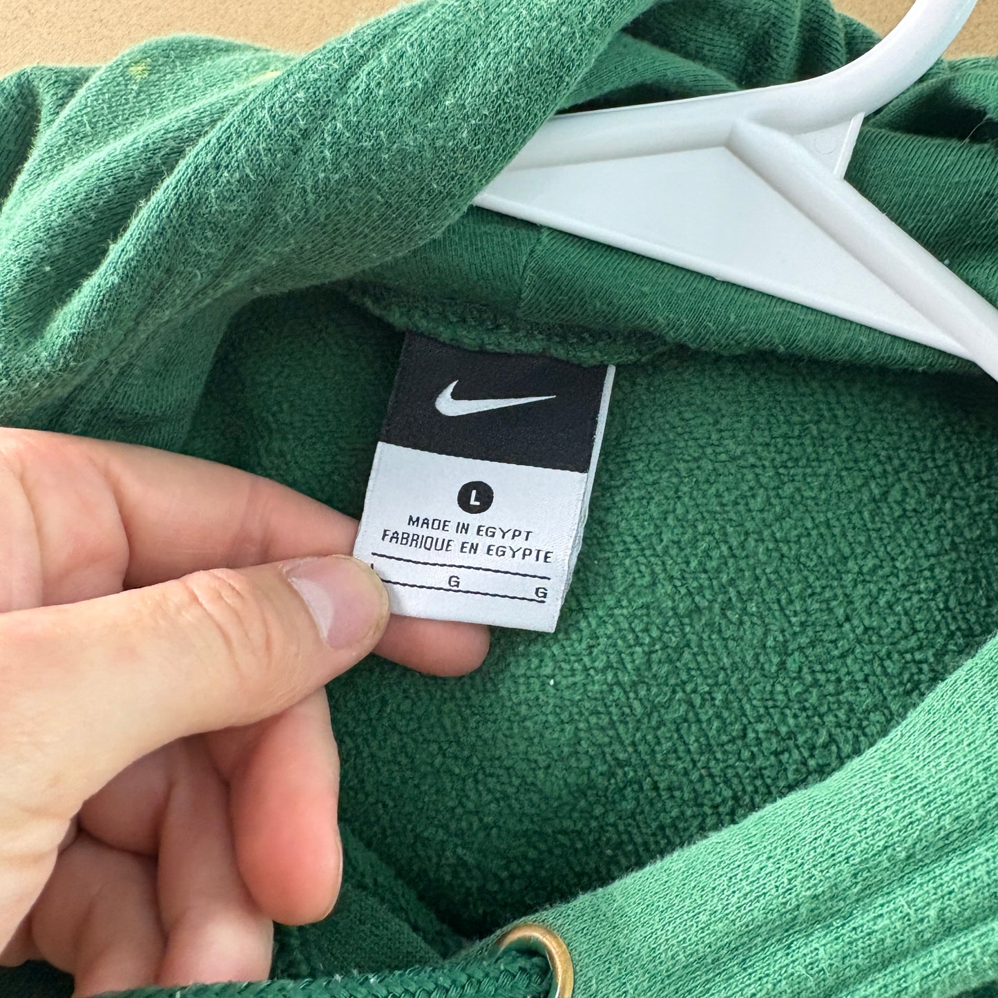 Nike Green Swoosh Hoodie Sweatshirt - L