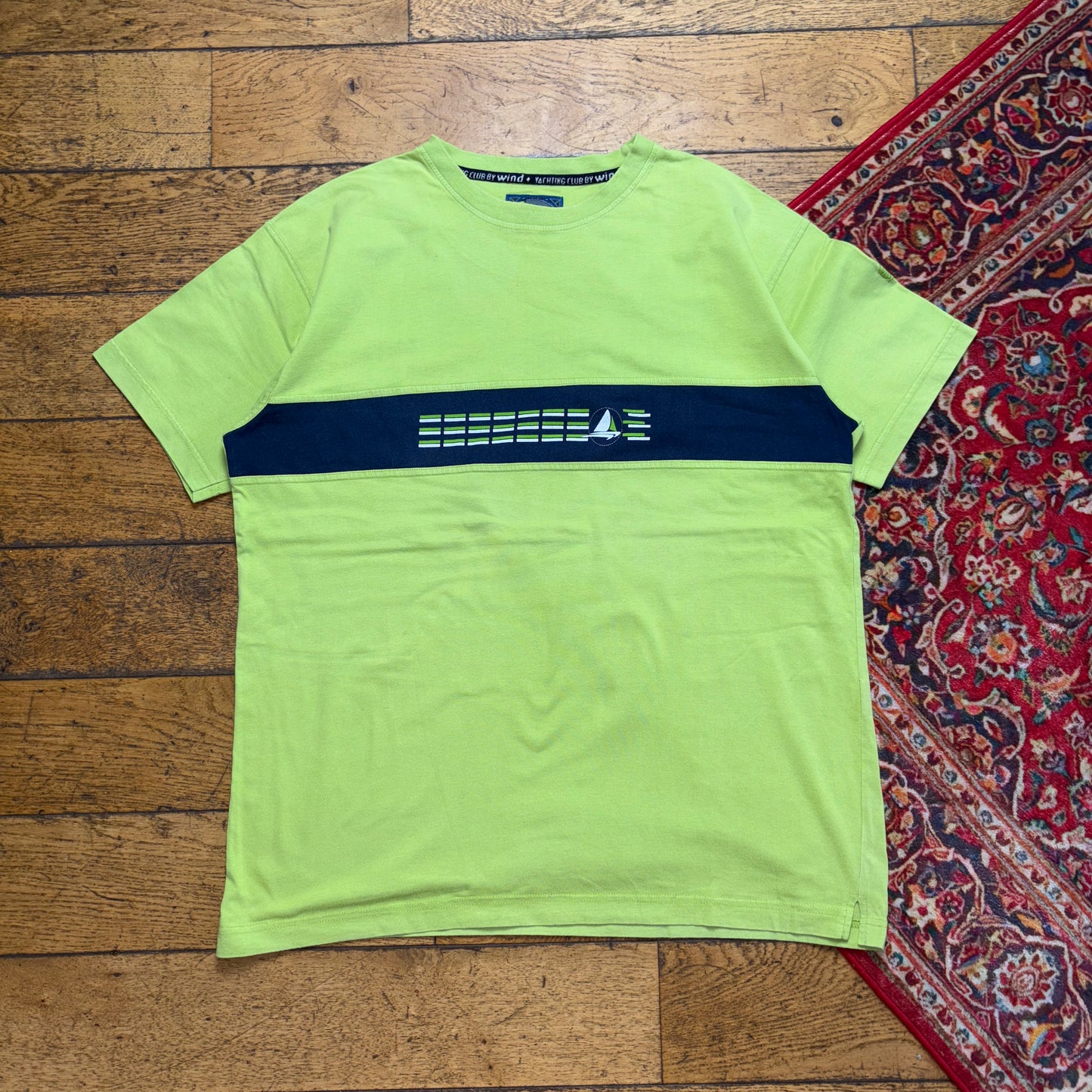 Vintage 90s Green Yacht Sailing Graphic T-Shirt - L