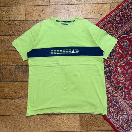 Vintage 90s Green Yacht Sailing Graphic T-Shirt - L