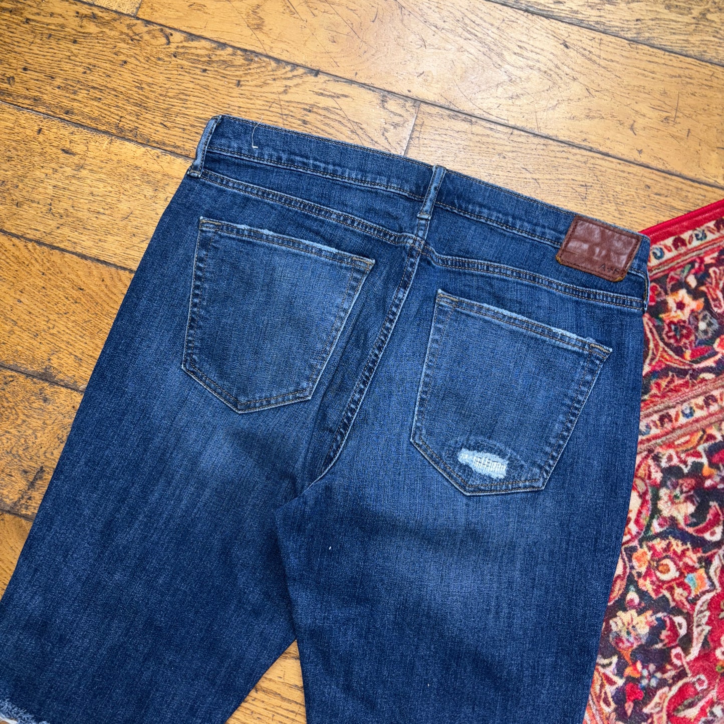 Vintage Abercrombie Fitch Slim Blue Denim Shorts - 36